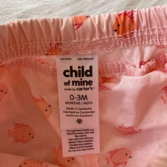 Child Of Mine Baby Girls Set 0 to 3 Months Pink Peach Tank Top Bloomer Shorts - Picture 6 of 6